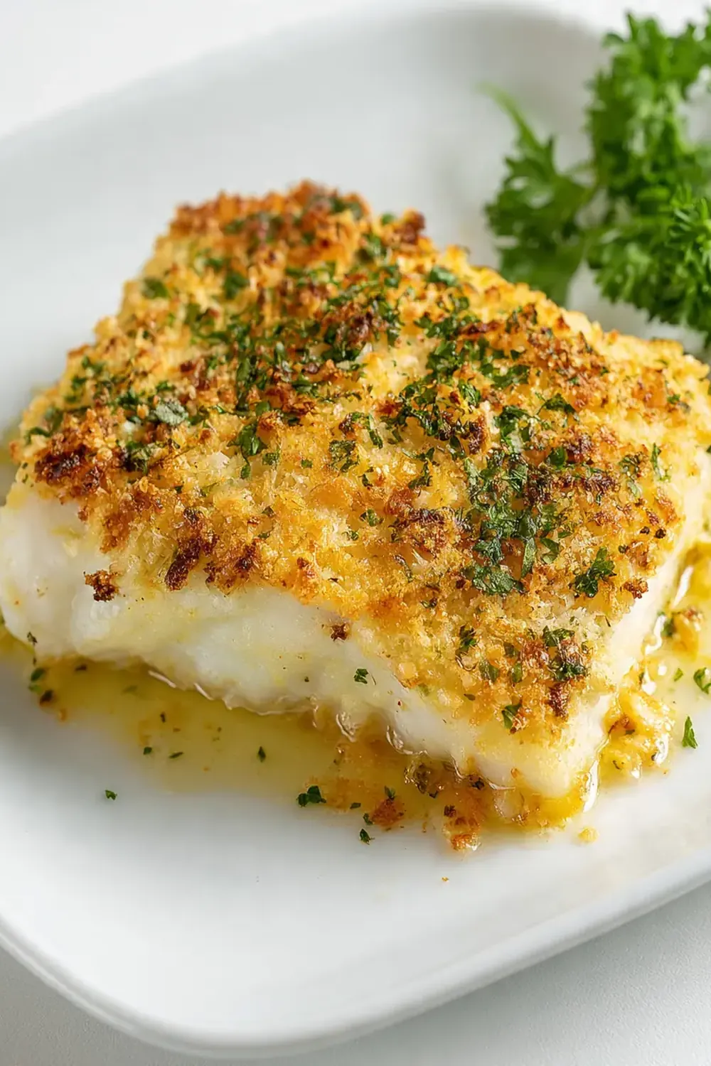 Baked Cod with Parmesan Crust