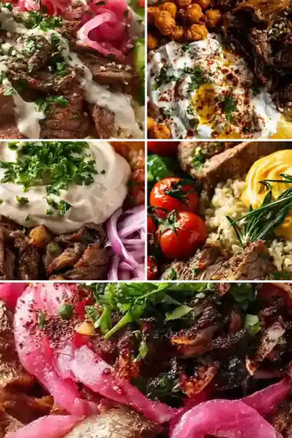 Beef Shawarma Bowls with Garlic Sauce