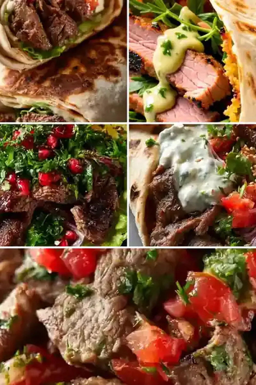 Beef Shawarma Wraps with Pickles & Tahini
