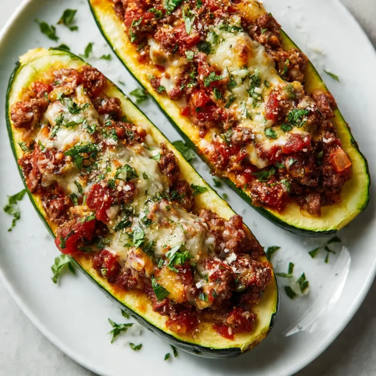 Beef Stuffed Zucchini Boats