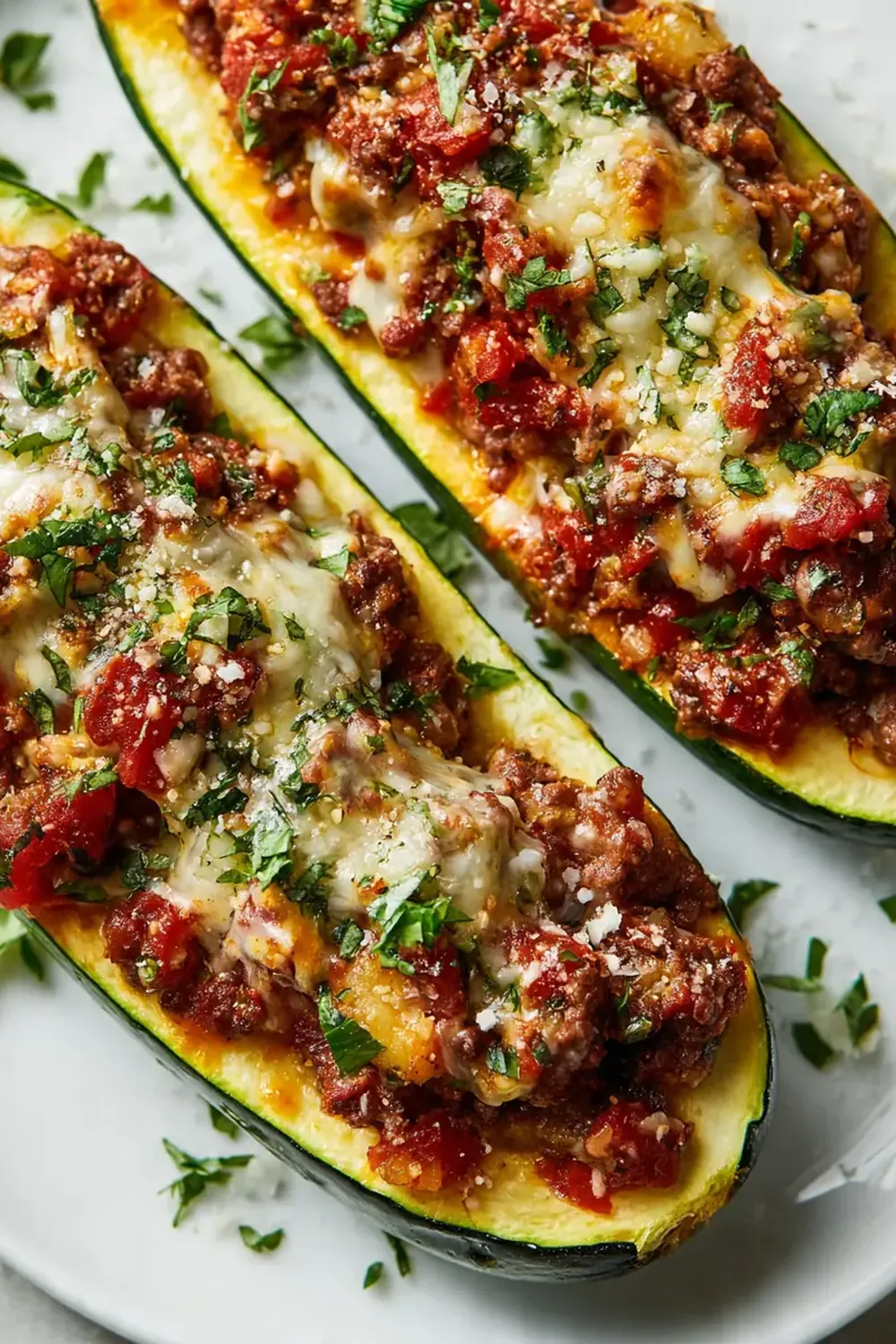 Beef Stuffed Zucchini Boats