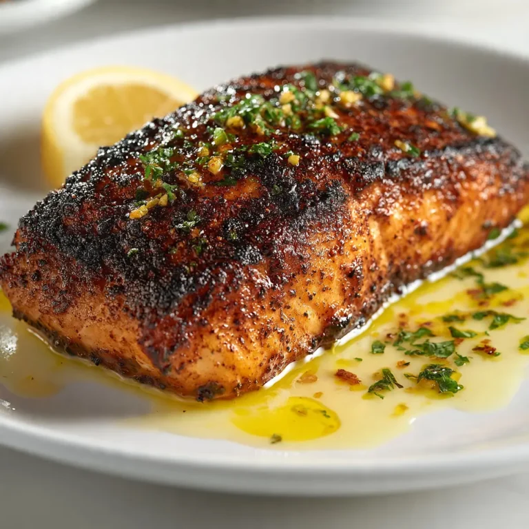 Cajun Blackened Salmon With Garlic Butter