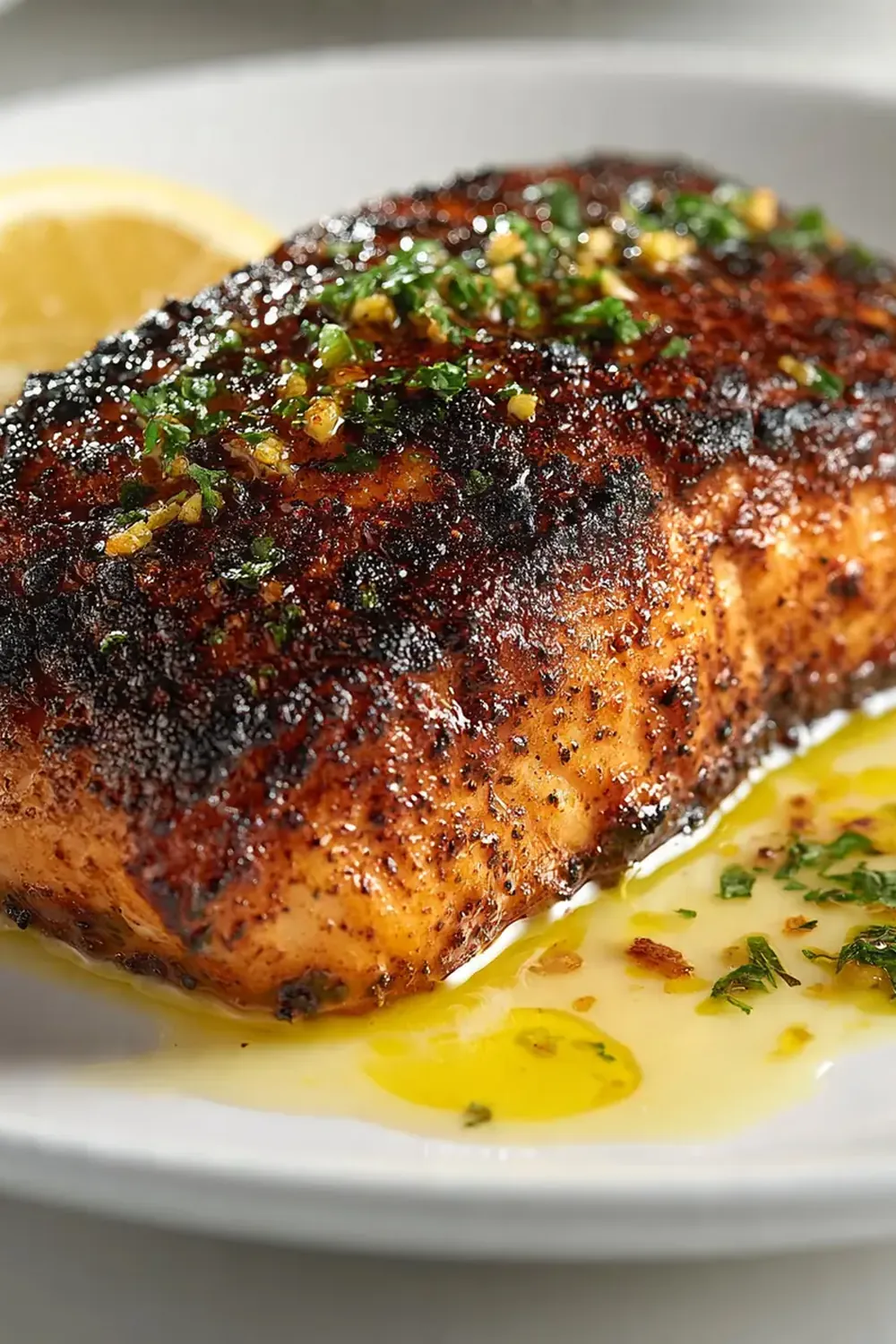 Cajun Blackened Salmon with Garlic Butter
