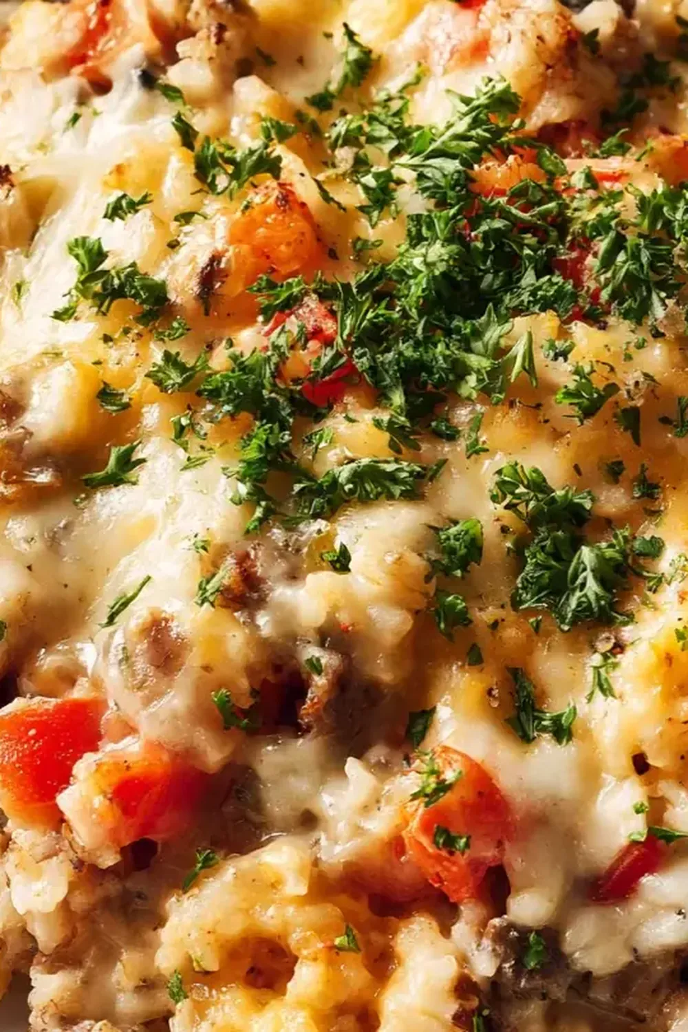 Cheesy Baked Beef and Rice Casserole