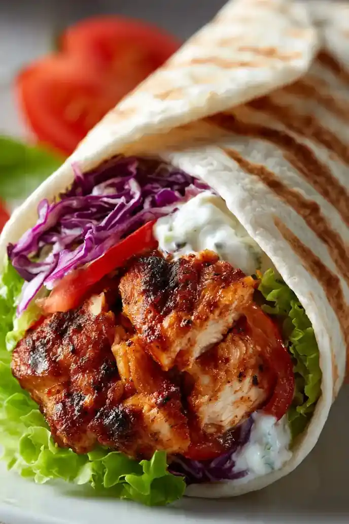 Classic Garlic Yoghurt Chicken Shawarma Wrap