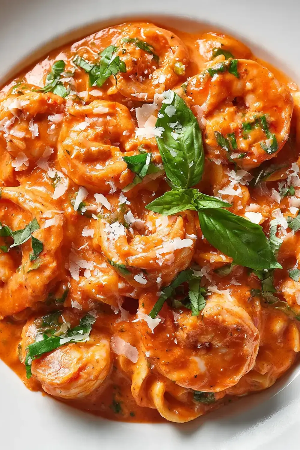 Creamy Shrimp Pasta in Tomato Basil Sauce