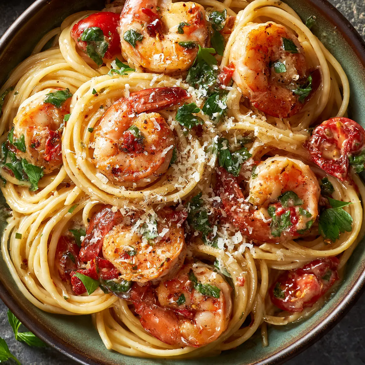 Creamy Tuscan Shrimp Pasta