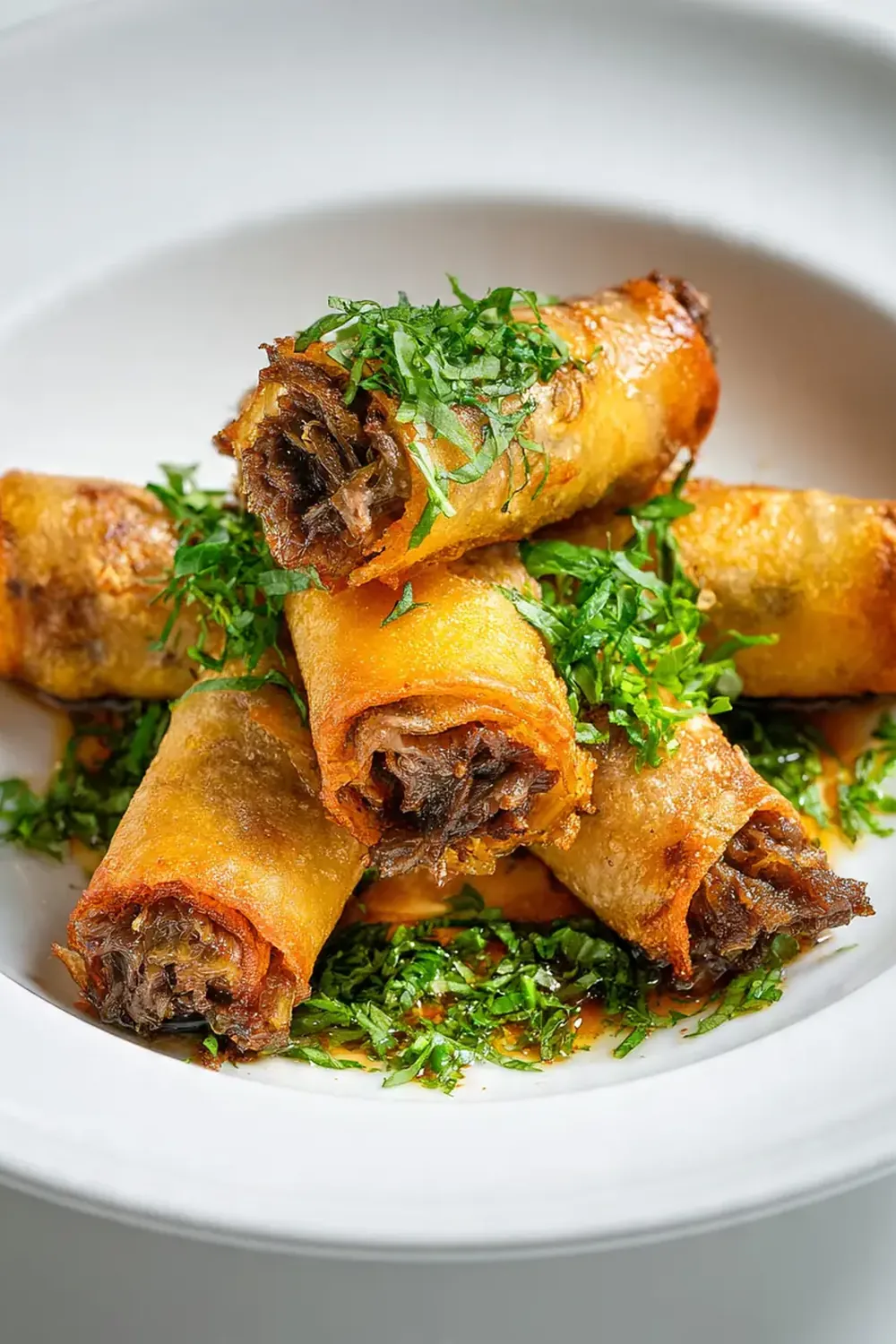 Crispy Beef Spring Rolls