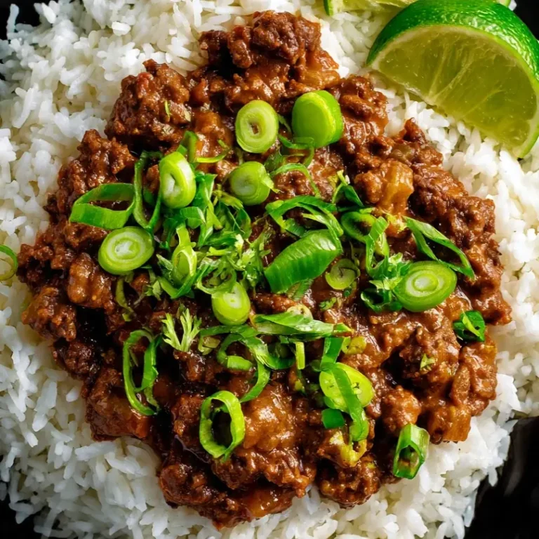 Easy Ground Beef Curry Over Rice