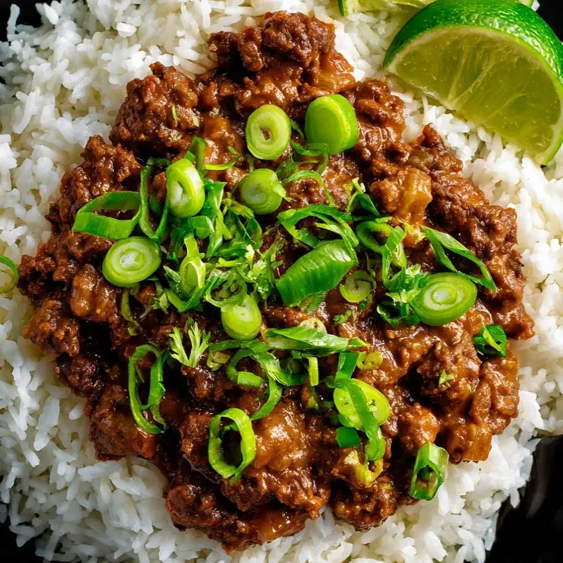 Easy Ground Beef Curry Over Rice