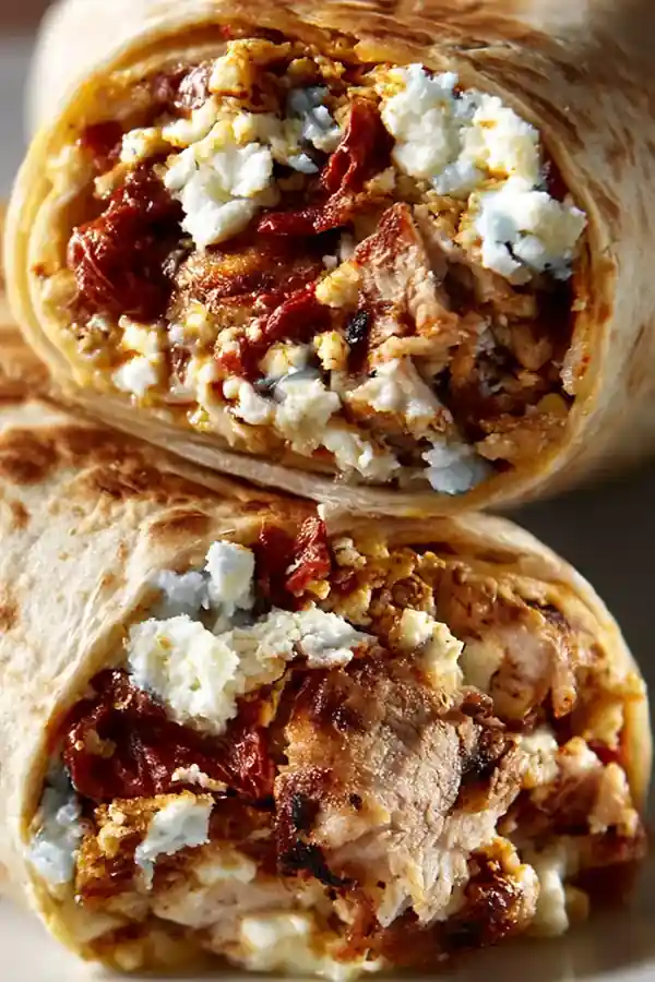 Feta and Sun-Dried Tomato Shawarma Wrap