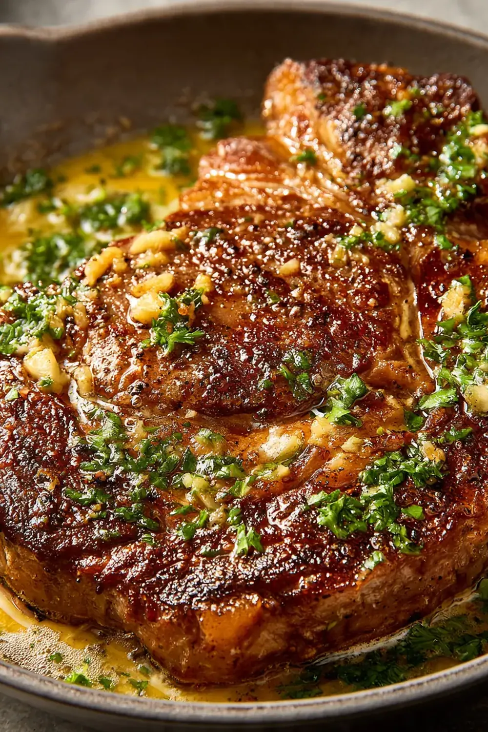 Garlic Butter Ribeye Steak Skillet
