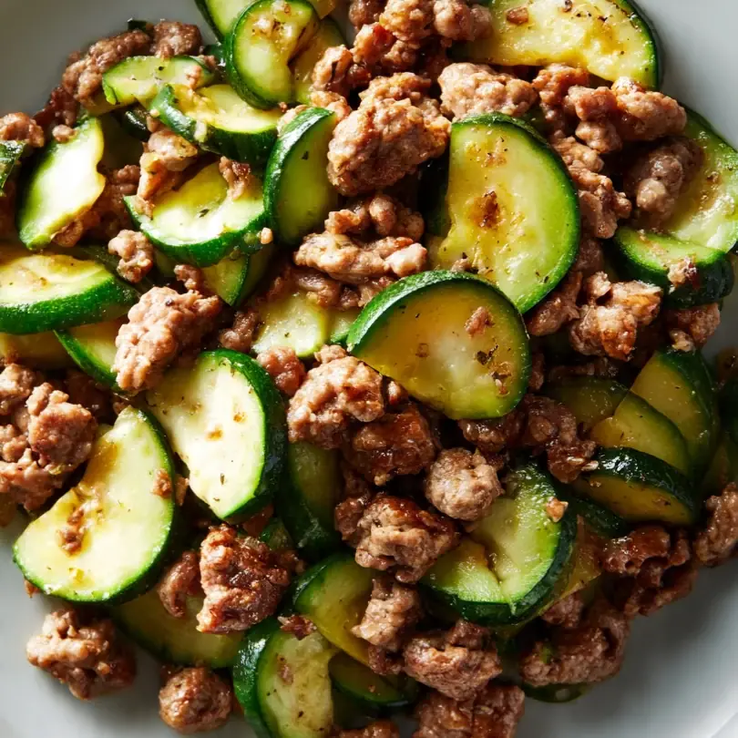 Ground Beef And Zucchini Skillet (Low-Carb)