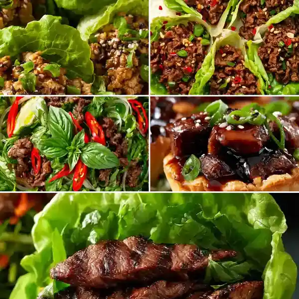 Ground Beef Lettuce Wraps (Asian Style)