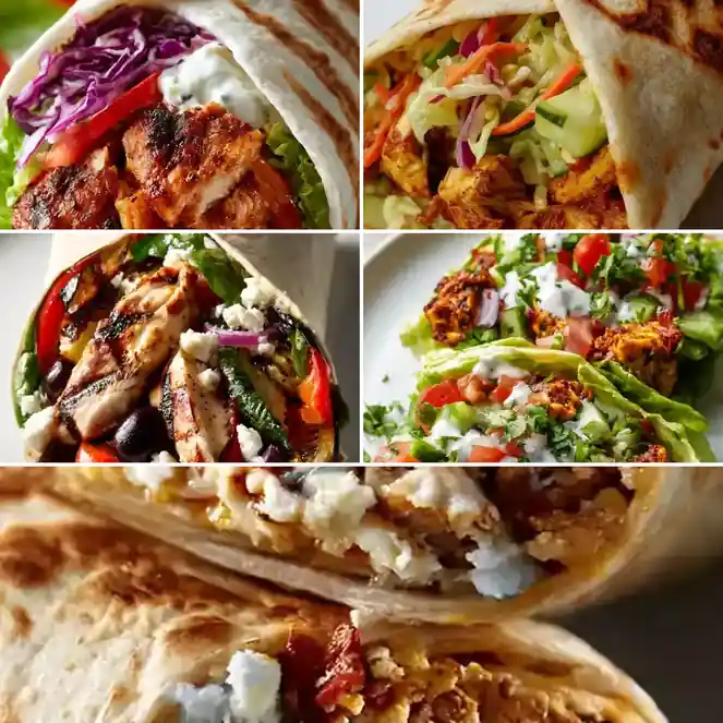 Healthy Baked Chicken Shawarma Wraps