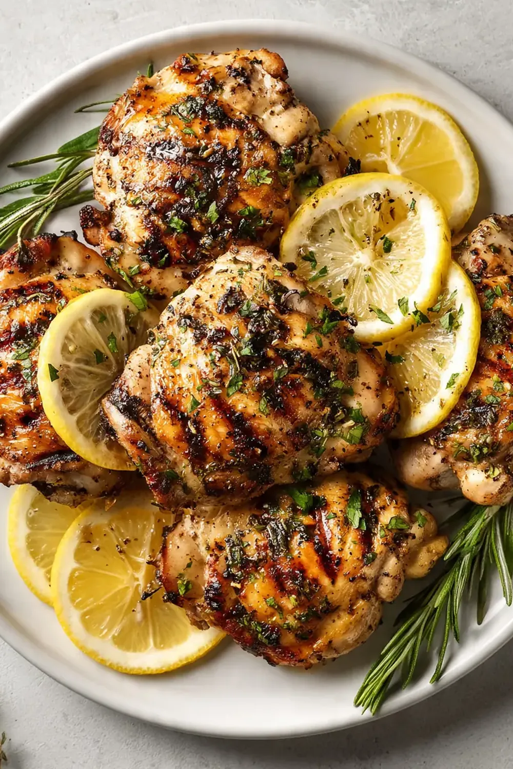Lemon Herb Grilled Chicken Thighs