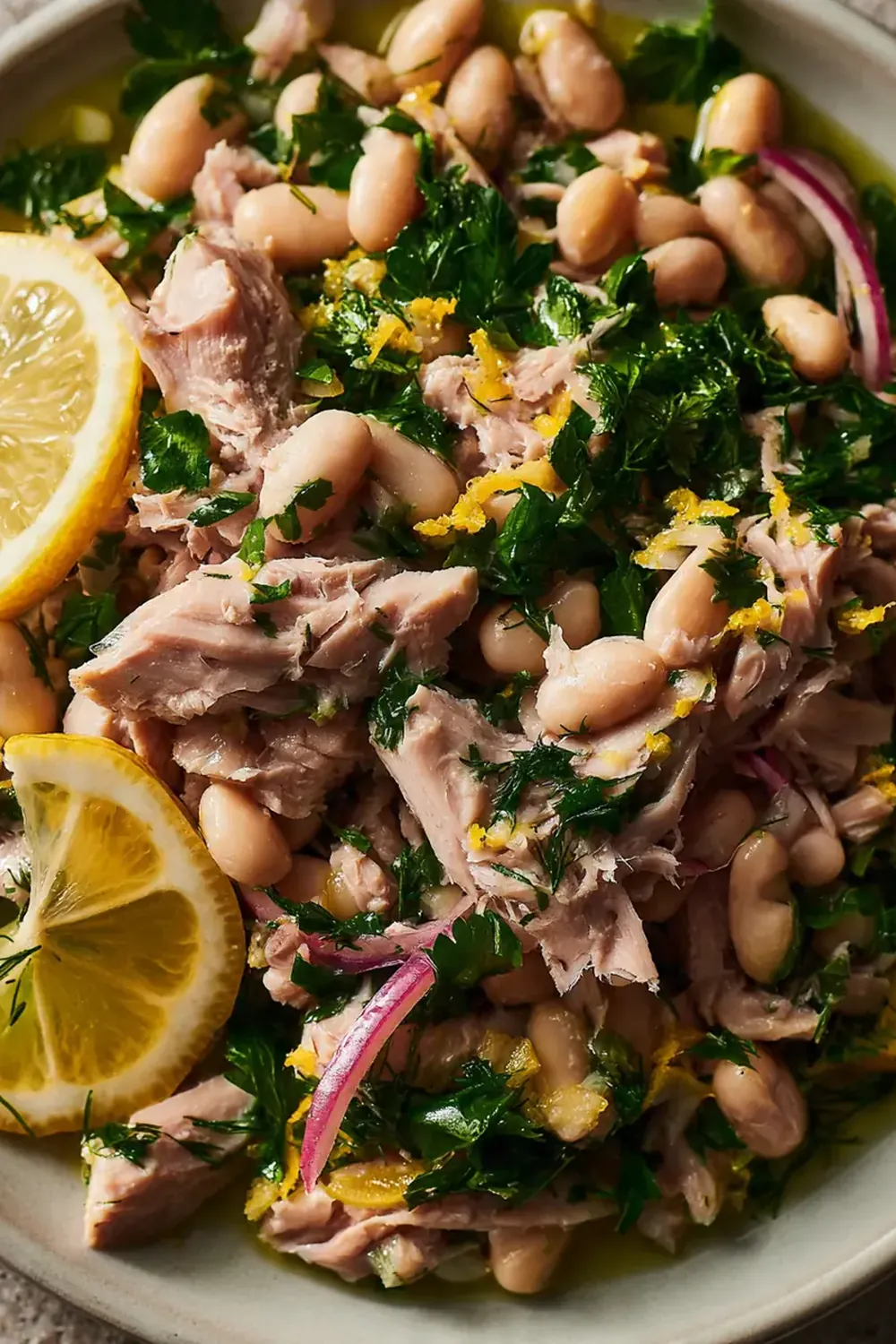 Lemon Herb Tuna & White Bean Salad