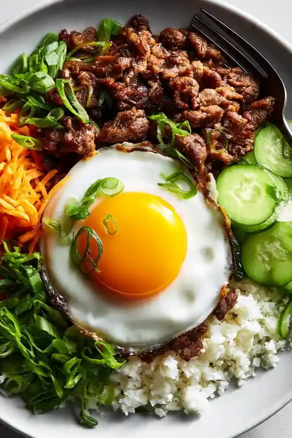 Low-Carb Cauliflower Rice Bulgogi Bowl