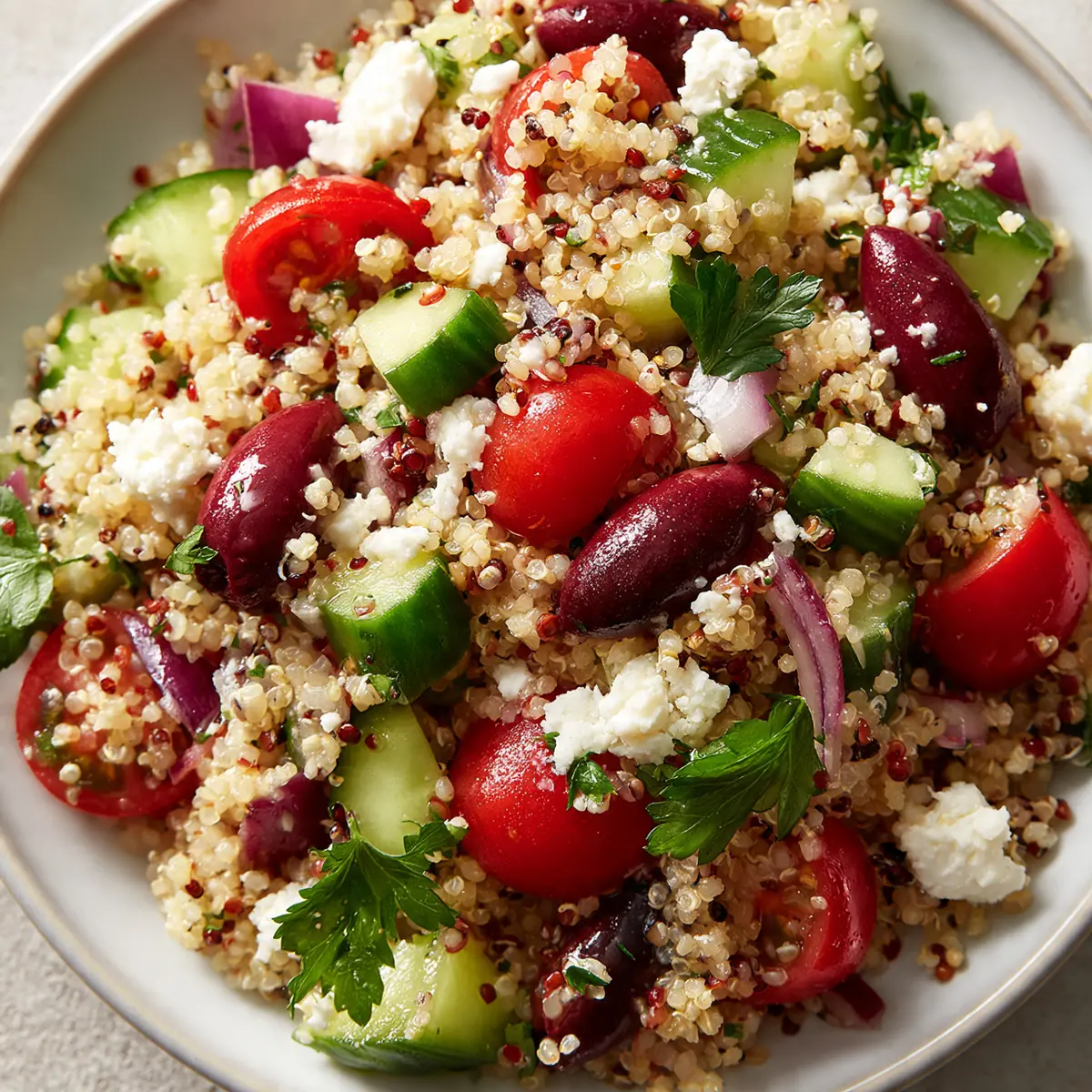 Mediterranean Quinoa Salad With Feta