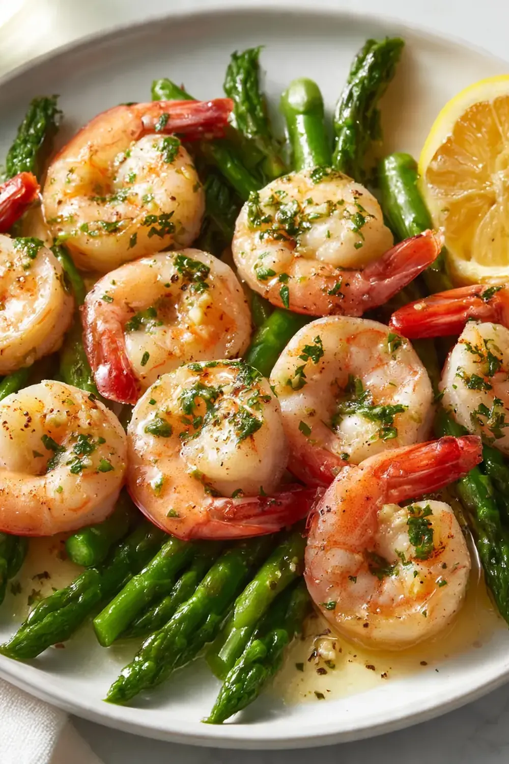 One-Pan Lemon Garlic Butter Shrimp & Asparagus