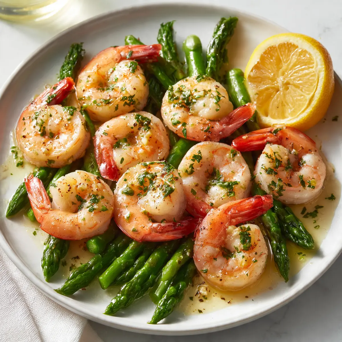 One-Pan Lemon Garlic Butter Shrimp & Asparagus