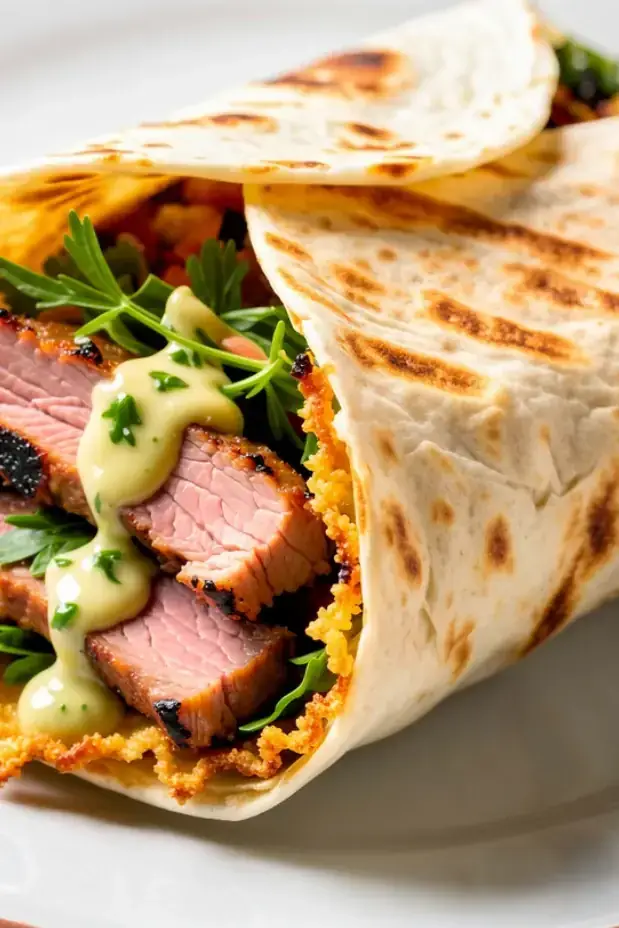 Oven-Baked Shawarma Wrap with Crispy Edges