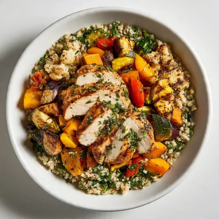 Roasted Veggie & Chicken Grain Bowl Salad