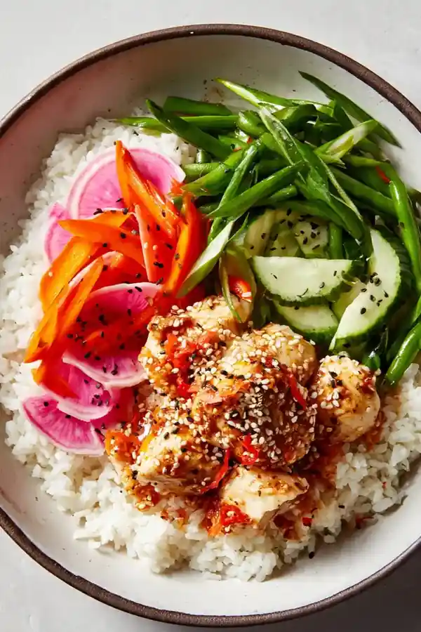 Sesame Ginger Bowl with Pickled Daikon