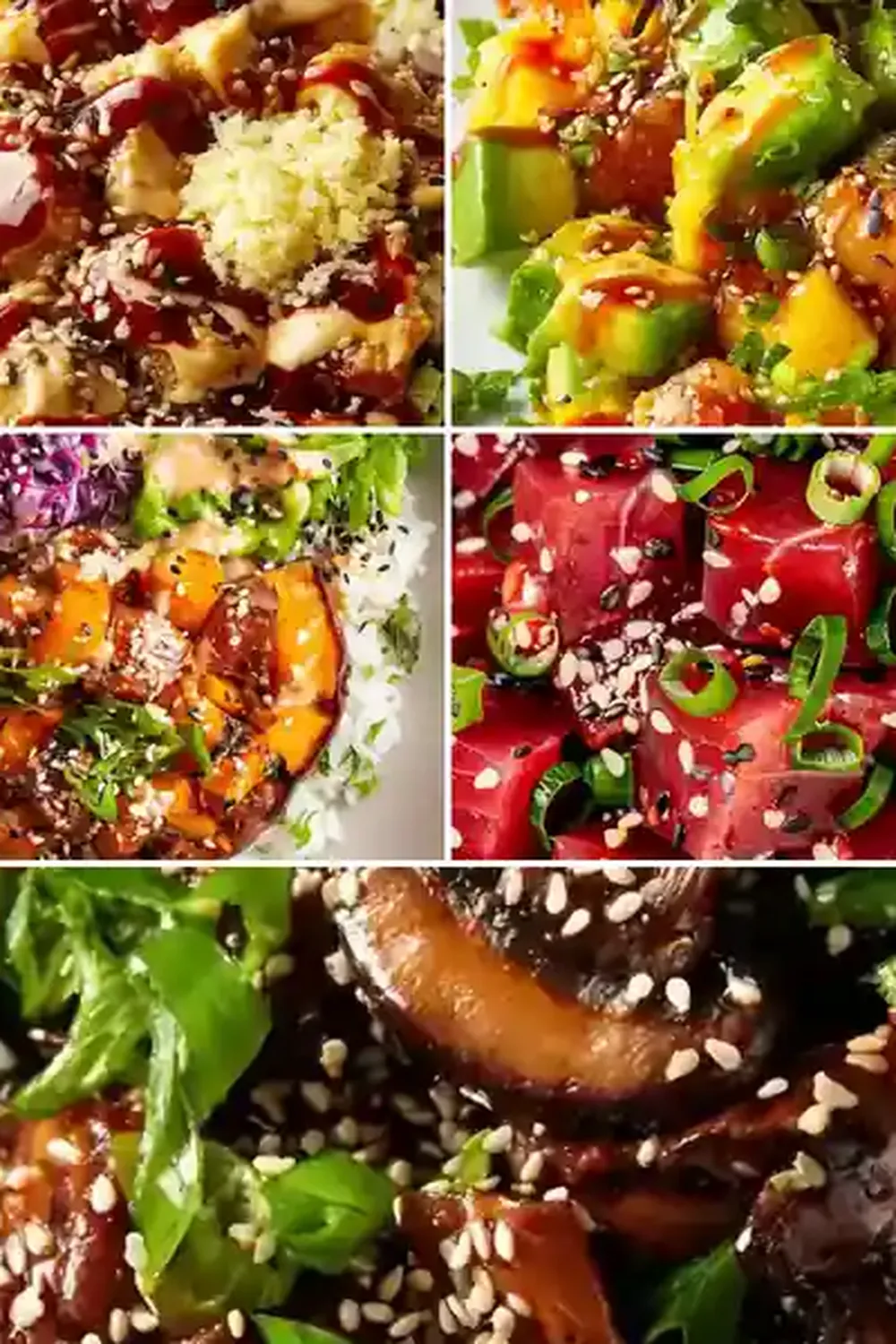 Sesame Ginger Tuna Poke Bowls