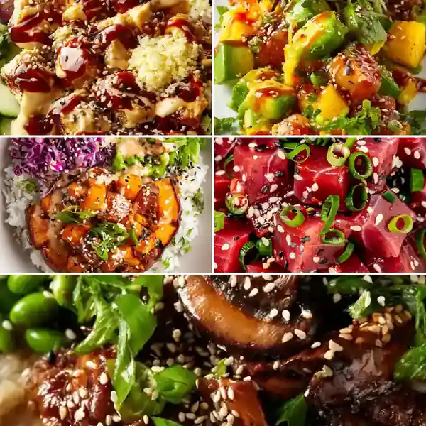 Sesame Ginger Tuna Poke Bowls