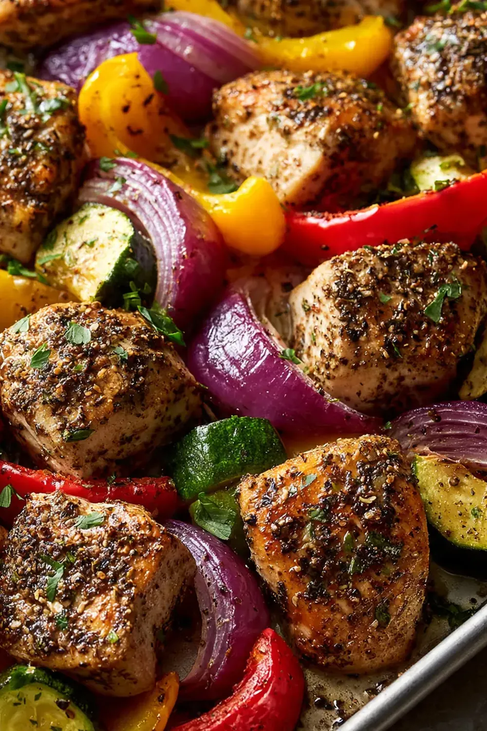 Sheet Pan Za'atar Chicken with Roasted Veggies