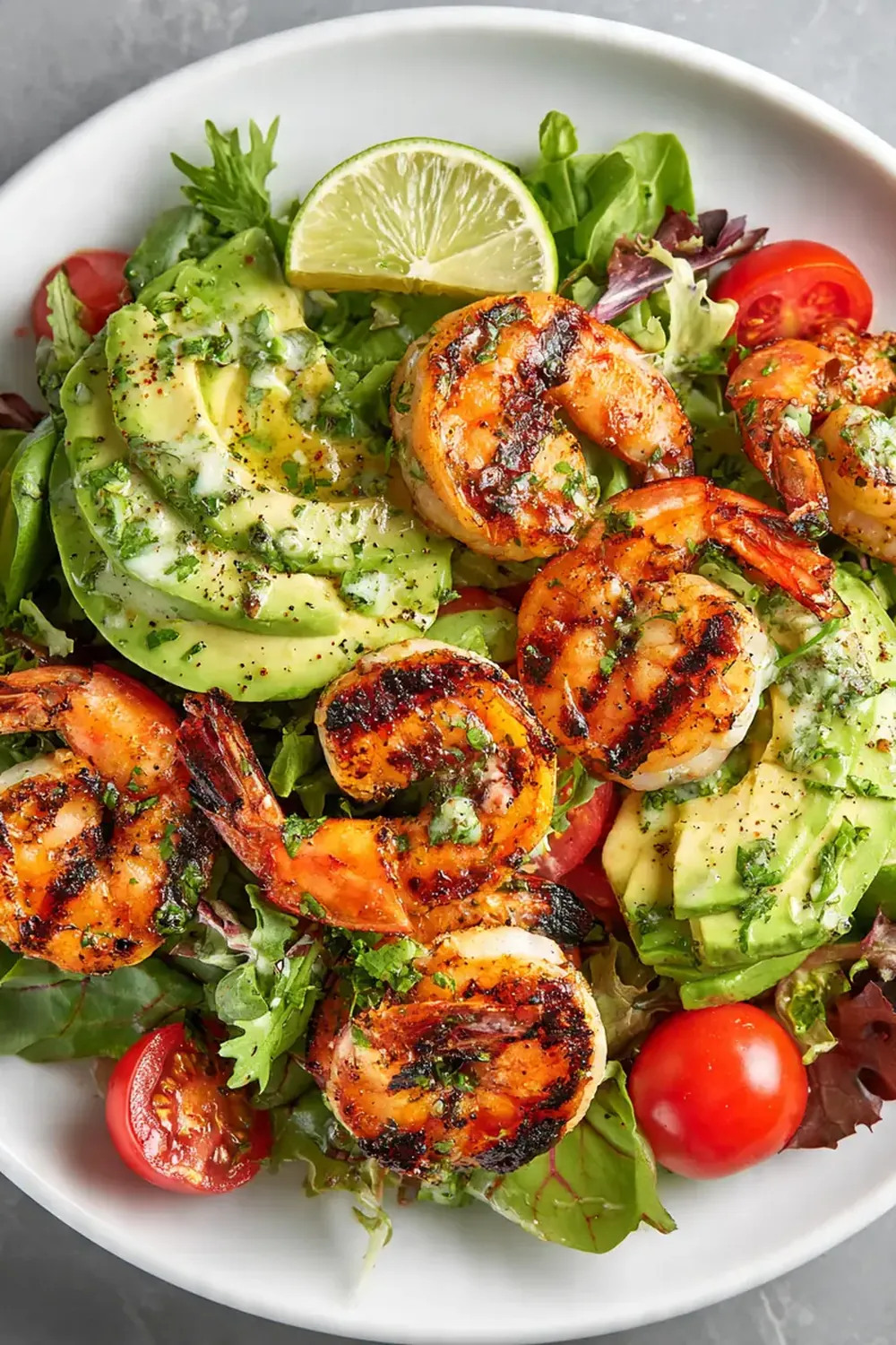 Shrimp Avocado Salad with Lime Dressing