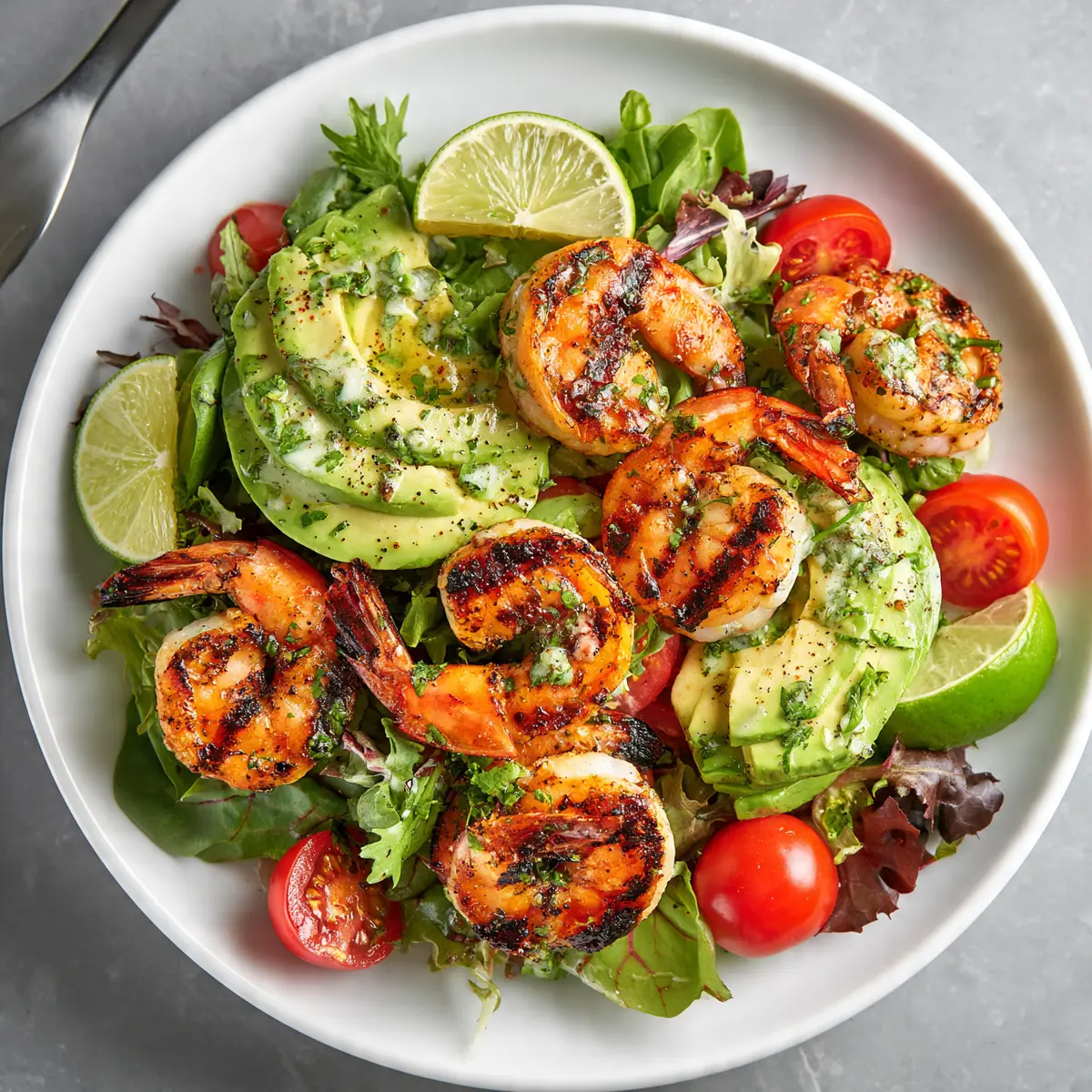 Shrimp Avocado Salad With Lime Dressing