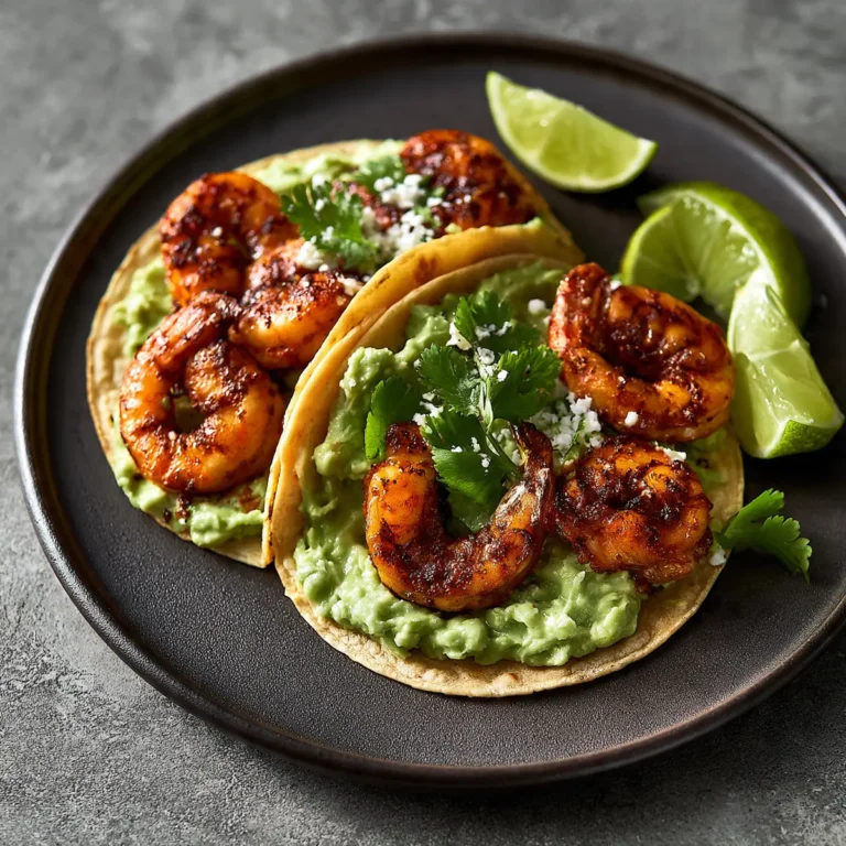 Shrimp Tacos With Avocado Cream