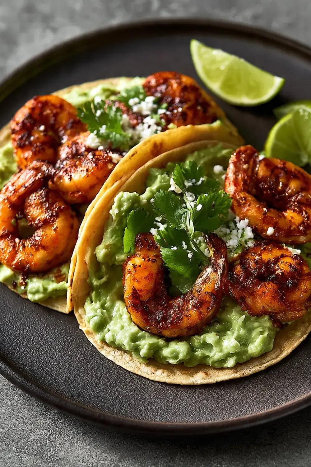 Shrimp Tacos with Avocado Cream