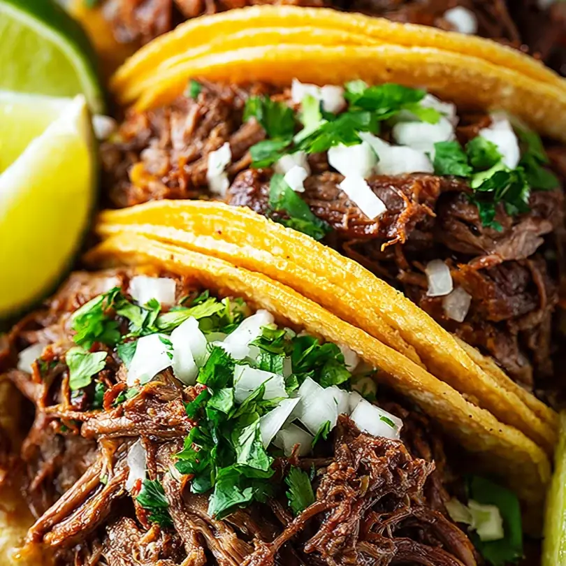 Slow Cooker Beef Barbacoa Tacos
