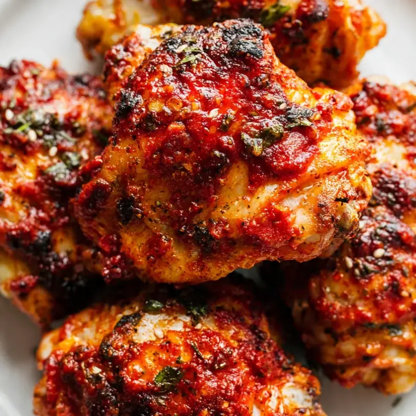 Spicy Harissa Chicken Thighs (Sheet Pan)