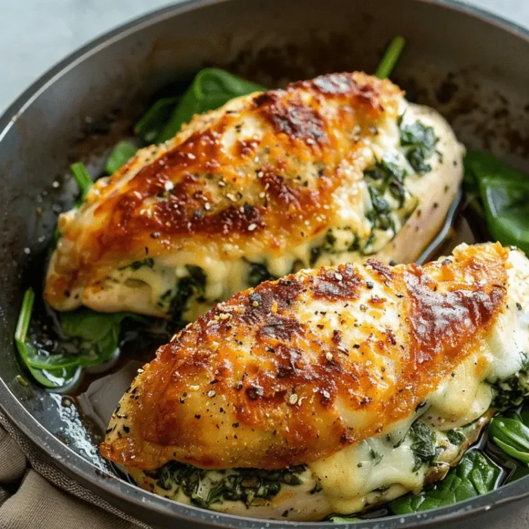Stuffed Chicken Breast With Spinach & Cheese