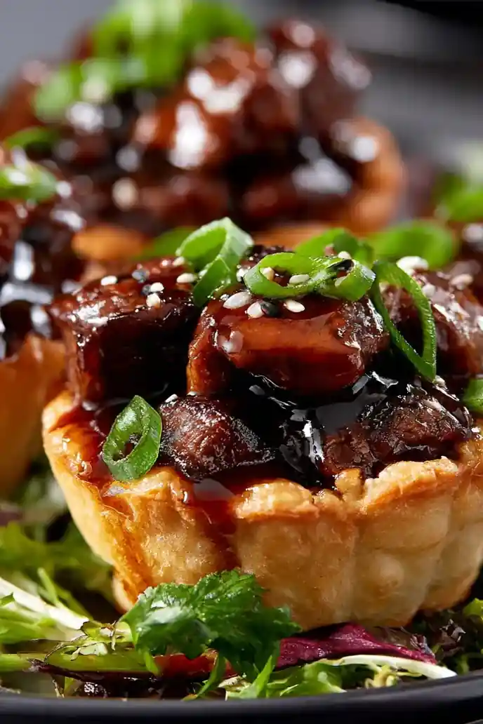 Teriyaki Glazed Beef Cups
