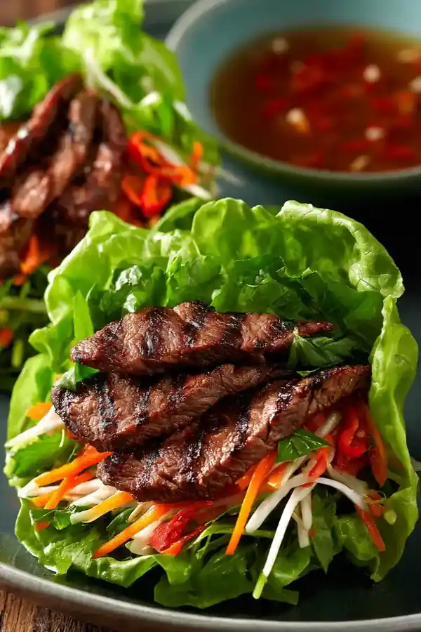 Vietnamese Lemongrass Beef Wraps