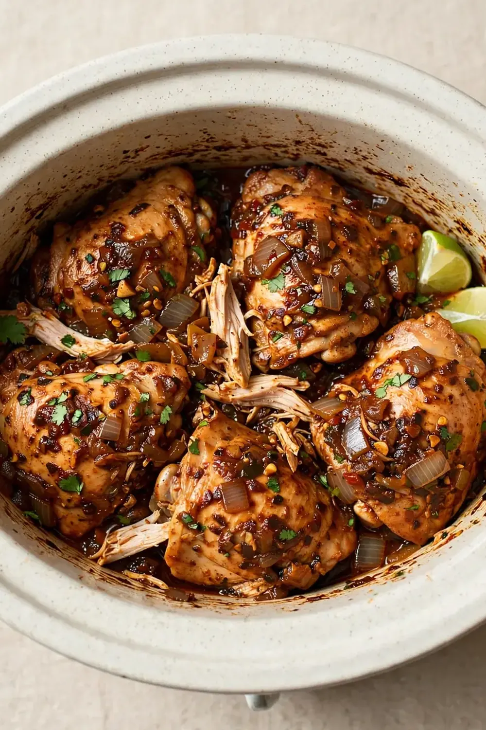 Dump-and-Go Crockpot Chipotle Chicken Thighs