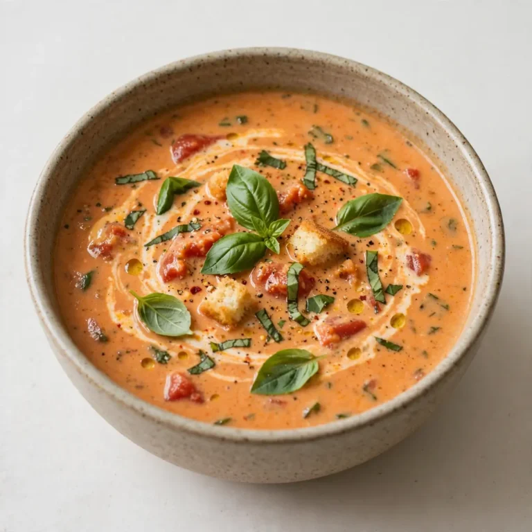 5-Minute Prep Crockpot Creamy Tomato Basil Soup