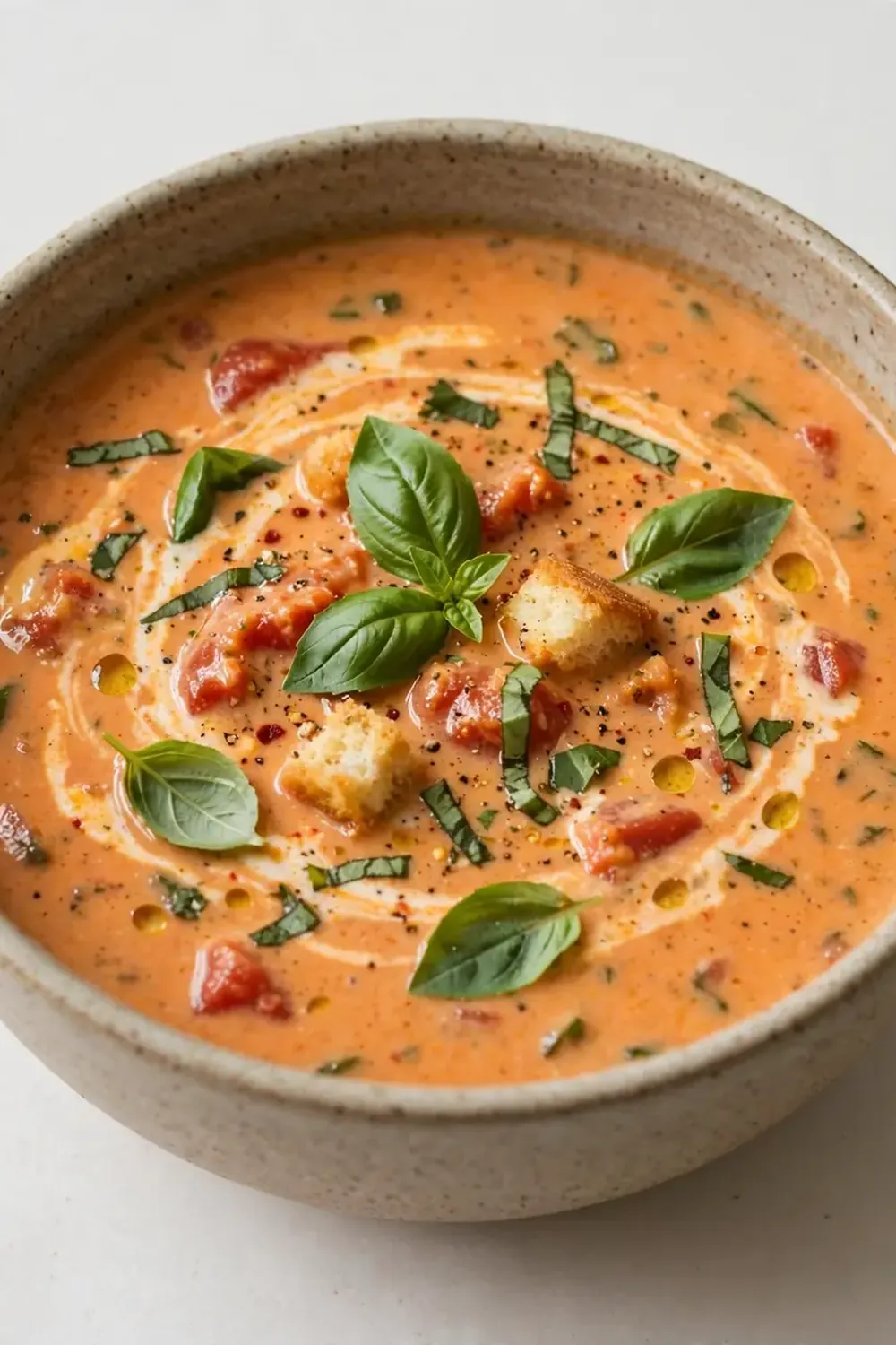 Crockpot Creamy Tomato Basil Soup