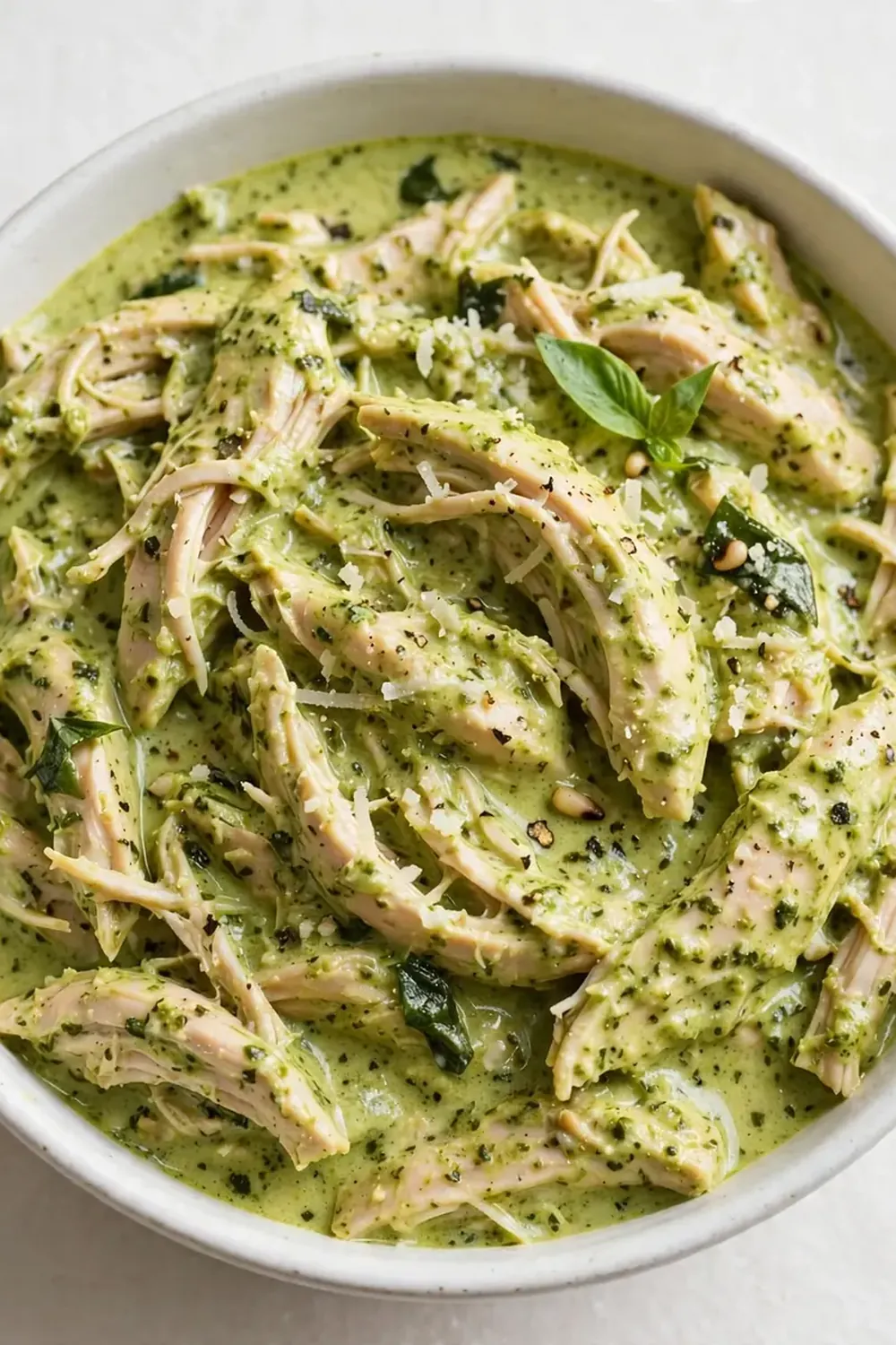 Dump-and-Go Crockpot Creamy Pesto Chicken