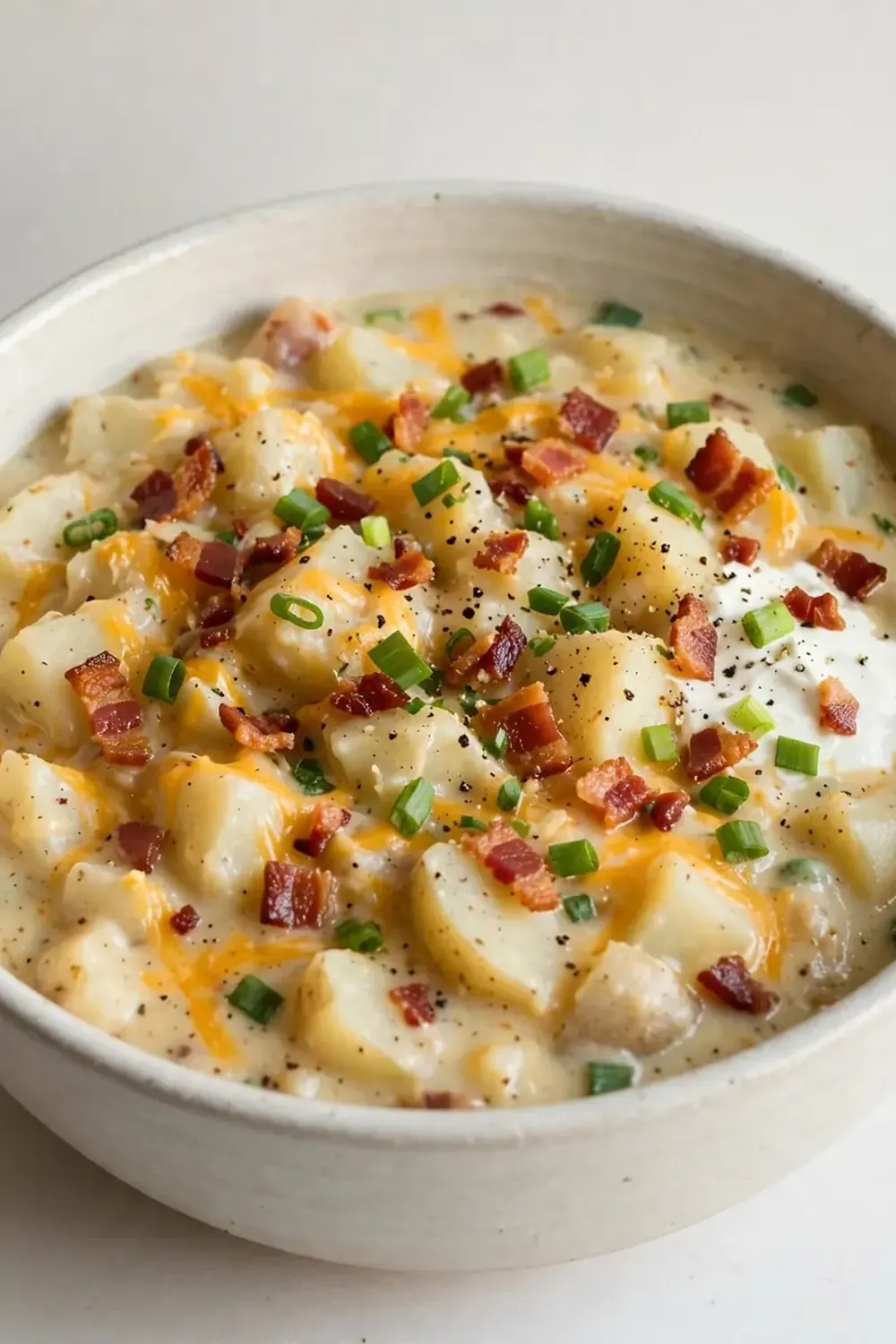 Slow Cooker Loaded Potato Soup