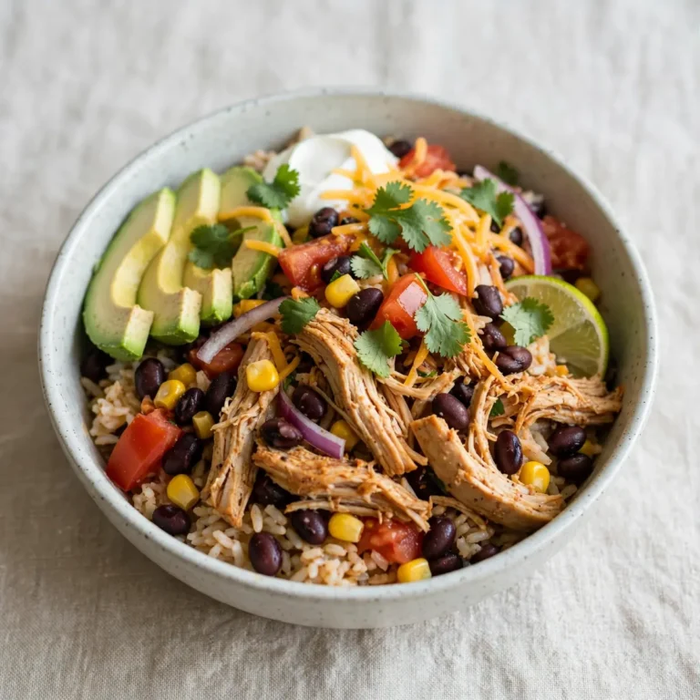 Crockpot Chicken Burrito Bowls for Busy Weeknights