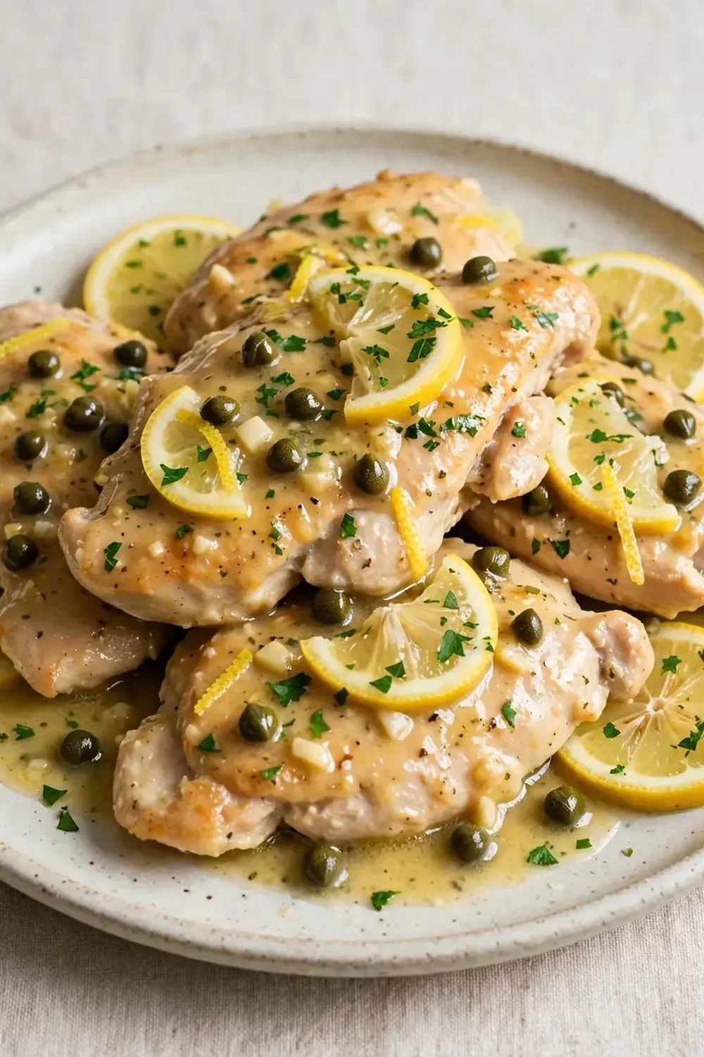 Crockpot Chicken Piccata (Lemon-Caper Sauce, No Wine)