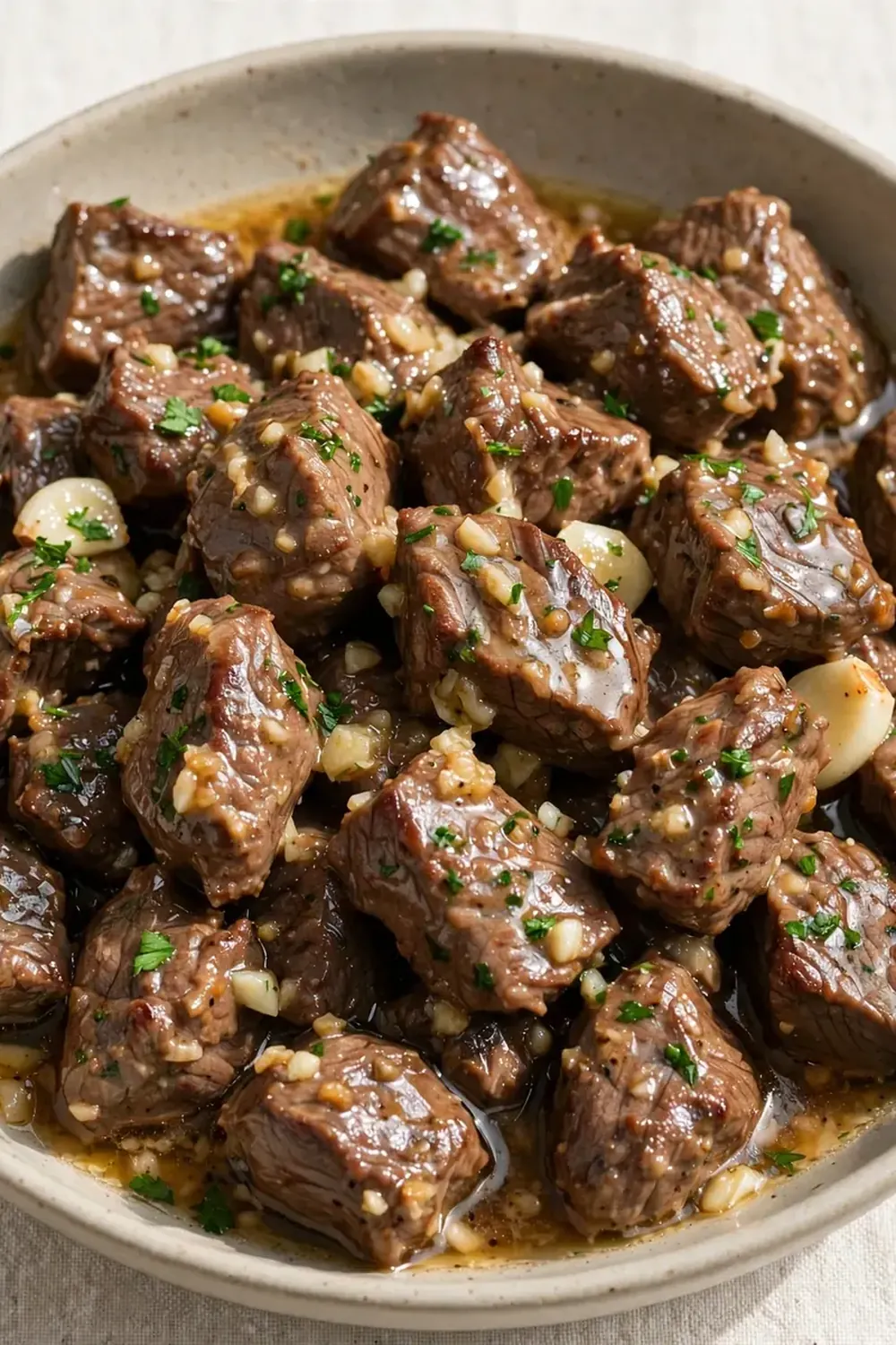 Crockpot Garlic Butter Beef Tips