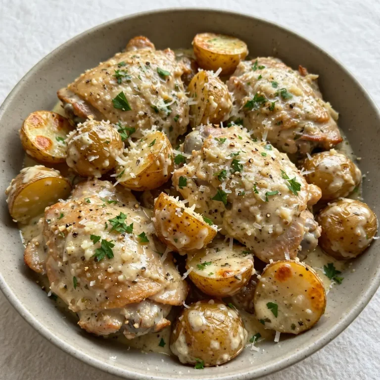Crockpot Garlic Parmesan Chicken and Potatoes: Set It and Forget It