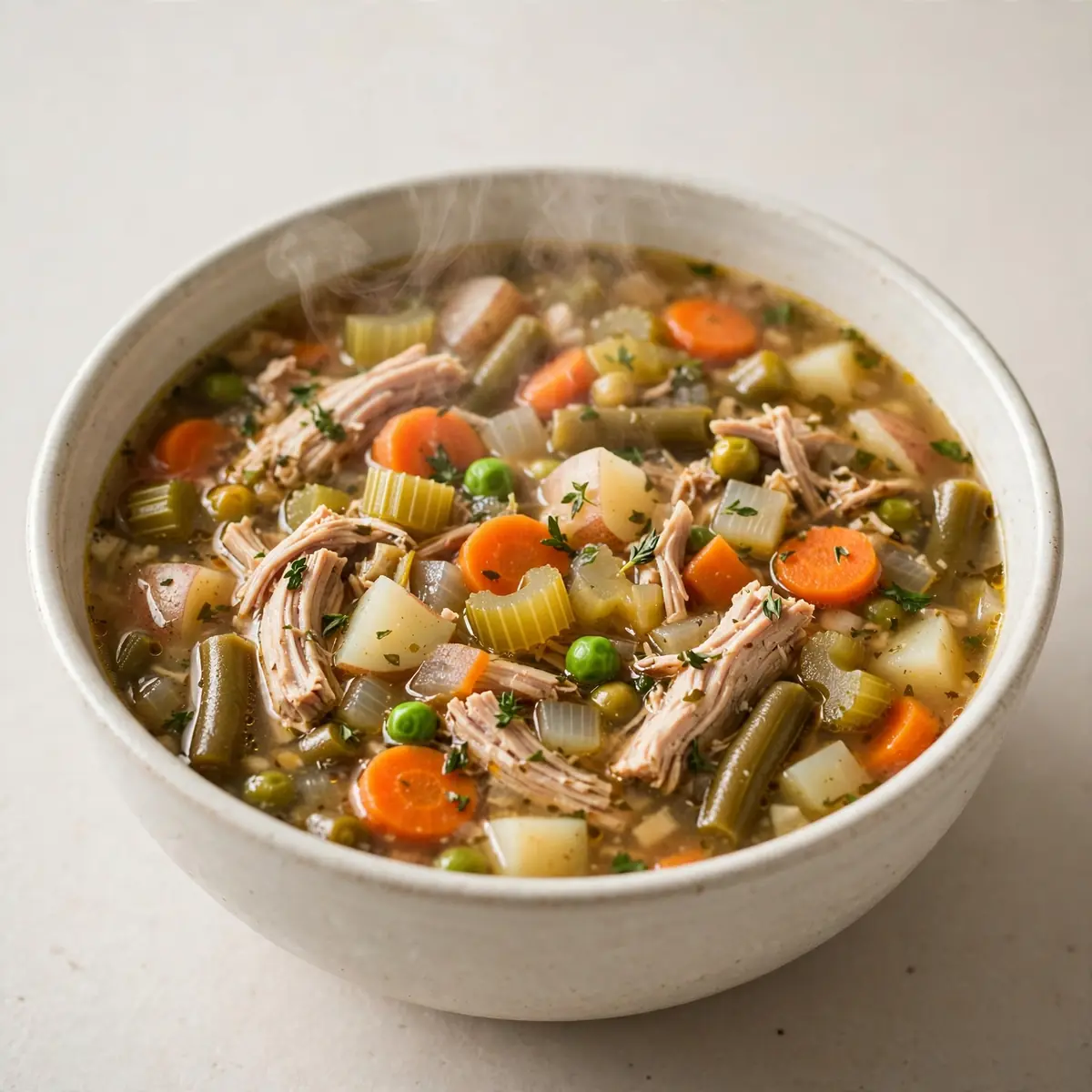 Crockpot Turkey Vegetable Soup Set It and Forget It Dinner